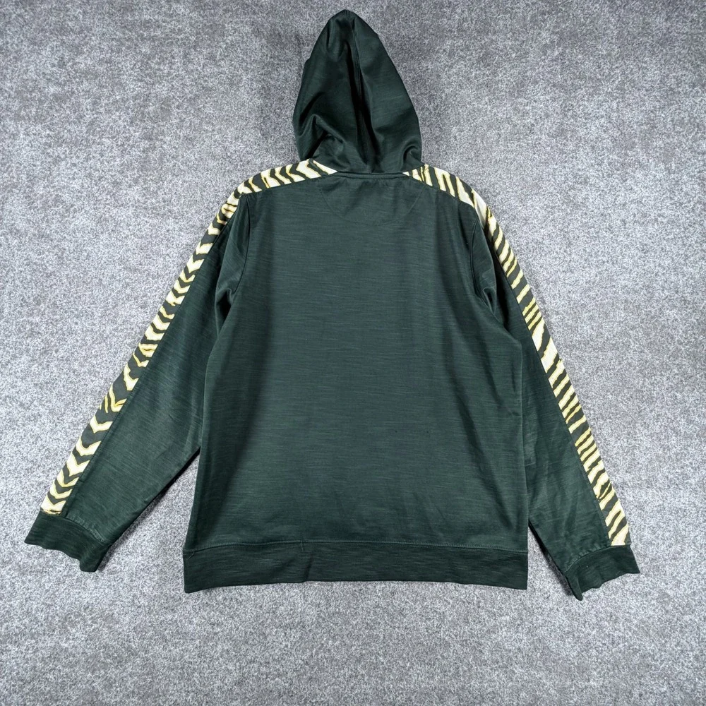 NFL Team Apparel Hoodie Mens M Green Green Bay Packers Zebra Print Long‎ Sleeve